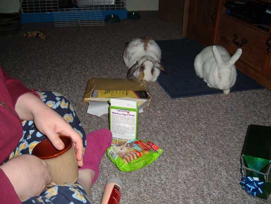 betsy and gus opening presents