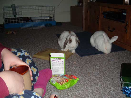 betsy and gus opening presents