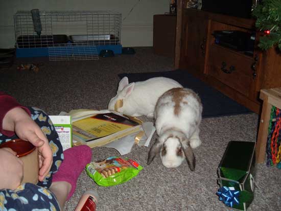 betsy and gus with their present