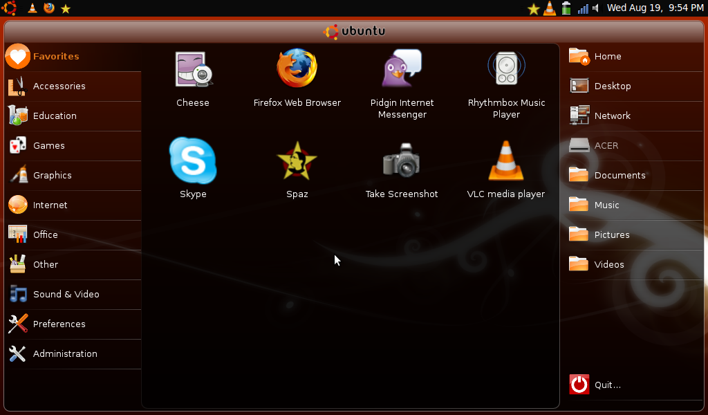 Acer aspire one установка ubuntu